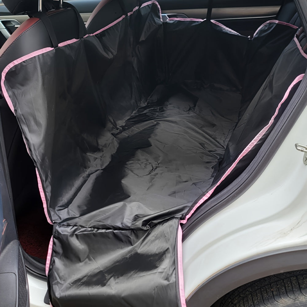 Tapis de siège auto pour animaux - Housse de protection anti-rayures et facile d'entretien pour siège arrière, protecteur imperméable et antidérapant pour chiens et chats, 3 couleurs : rose, vert, noir
