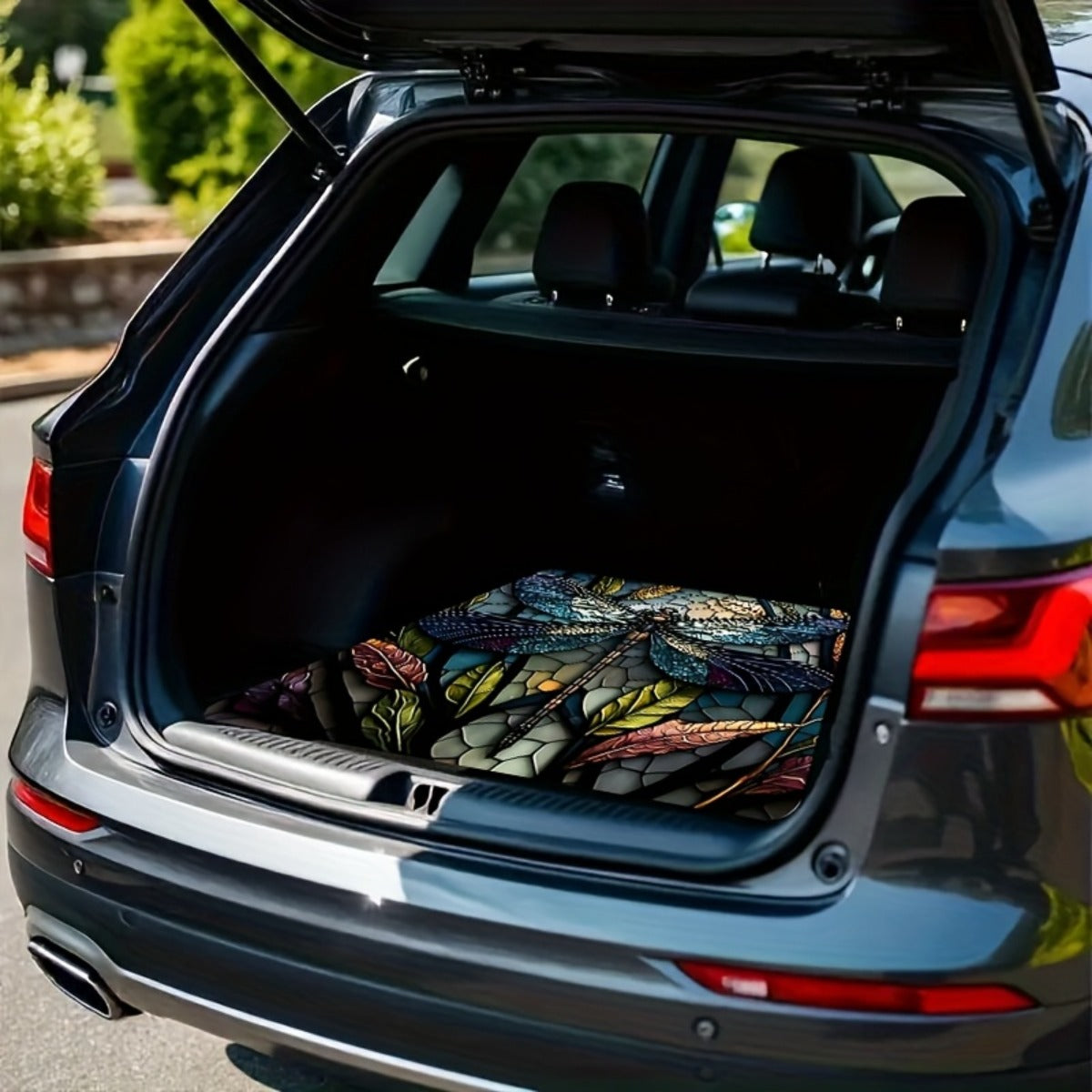 Tapis de coffre pour voiture – Revêtement de chargement antidérapant et imperméable avec motifs uniques, protection intérieure de véhicule durable contre la saleté, les déversements et les rayures, ajustement universel