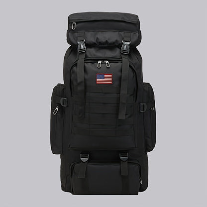 Sac à dos de randonnée tactique 80 L, sac d'assaut 3 jours – Système MOLLE unisexe en tissu Oxford réglable pour la randonnée, le camping, la chasse, les voyages et le sport, 6 couleurs