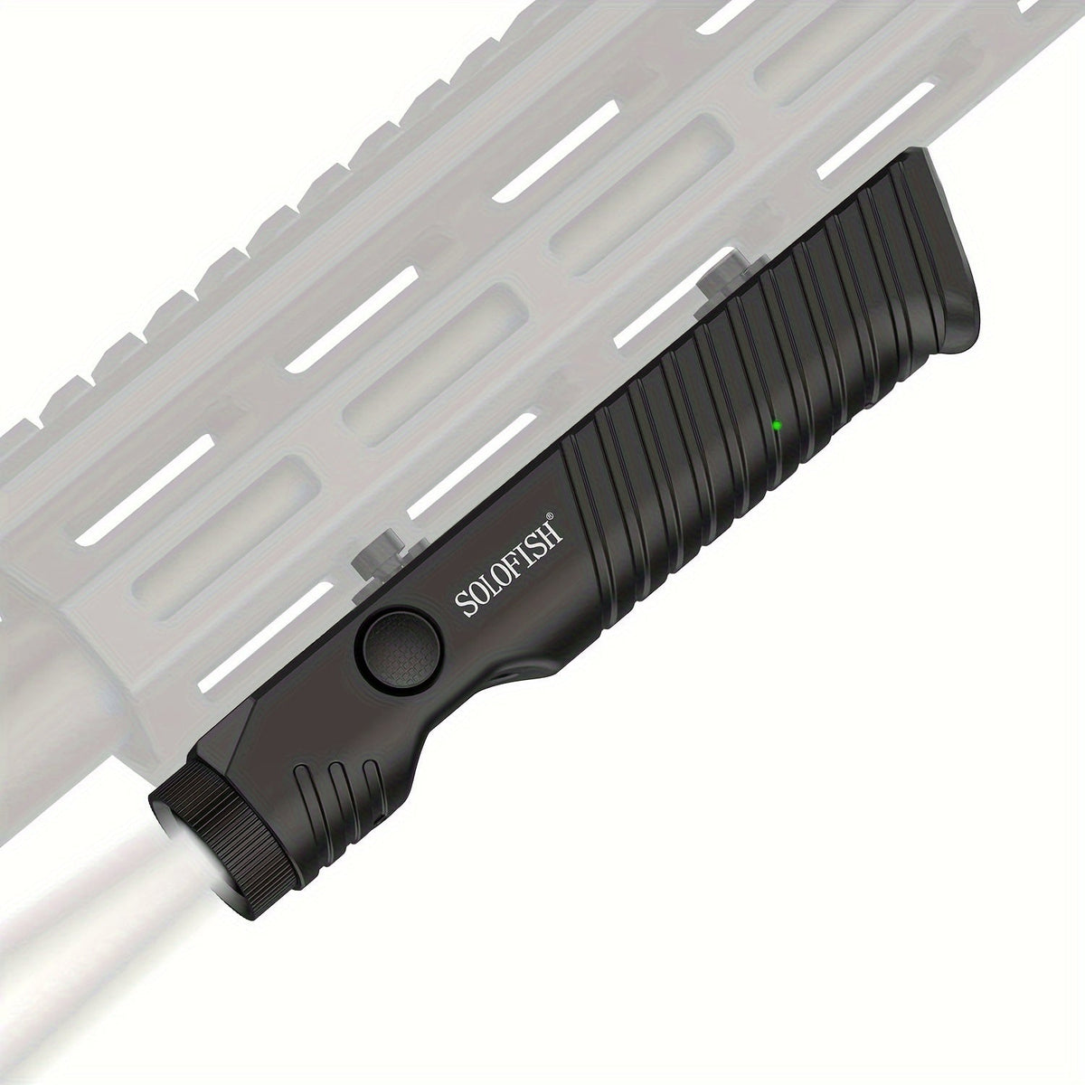 Lampe tactique pour fusil M-Lok 1450 lumens SL1130 – Lampe d'arme profil bas rechargeable par aimant avec mode stroboscopique, bouton ambidextre, faisceau de 240 m, pour fusils avec rail M-Lok