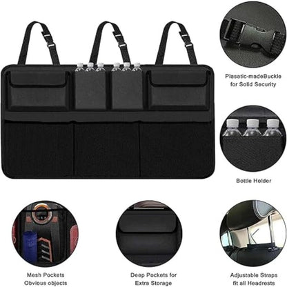 Organiseur de coffre de voiture à 8 poches – Sac de rangement suspendu pour dossier de siège, grande capacité et imperméable, pour SUV, camion et monospace, accessoire d'intérieur de voiture pour hommes et femmes