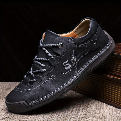 Baskets décontractées cousues main pour homme – Chaussures de marche légères à semelle plate, disponibles en noir, kaki, bleu, vert militaire et brun jaunâtre, pointures US 7,5 à 12,5