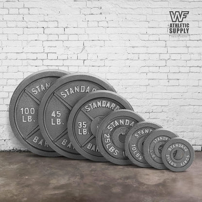 Disques de musculation en fonte, alésage 2 pouces, finition émaillée, pour musculation, haltérophilie, powerlifting, home gym, barre olympique, 2,5, 5, 10, 25, 35, 45, 100 lb