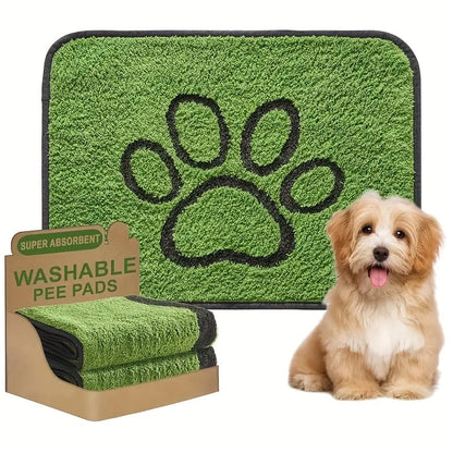 Tapis de propreté lavable pour chien - Alèse réutilisable antidérapante en polyester super absorbant pour cage, canapé et sol, tapis d'éducation résistant aux déchirures et lavable en machine pour petits et moyens chiens, tailles S et L