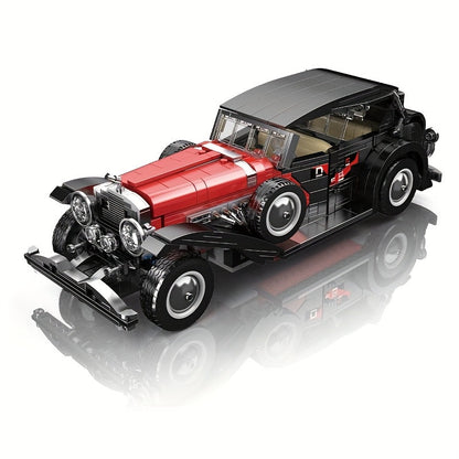 Kit de construction de voiture classique vintage Mould King 10114 MOC – Ensemble de blocs de construction de modèle de 1308 pièces – Cadeau de collection compatible pour adultes et passionnés
