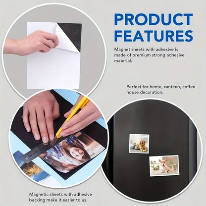 Feuilles magnétiques imprimables souples non adhésives mates – 6"x8" et 8,5"x11" – Papier magnétique compatible jet d'encre et laser pour photos magnétiques, aimants de voiture et loisirs créatifs, paquet de 10 / 15 / 20