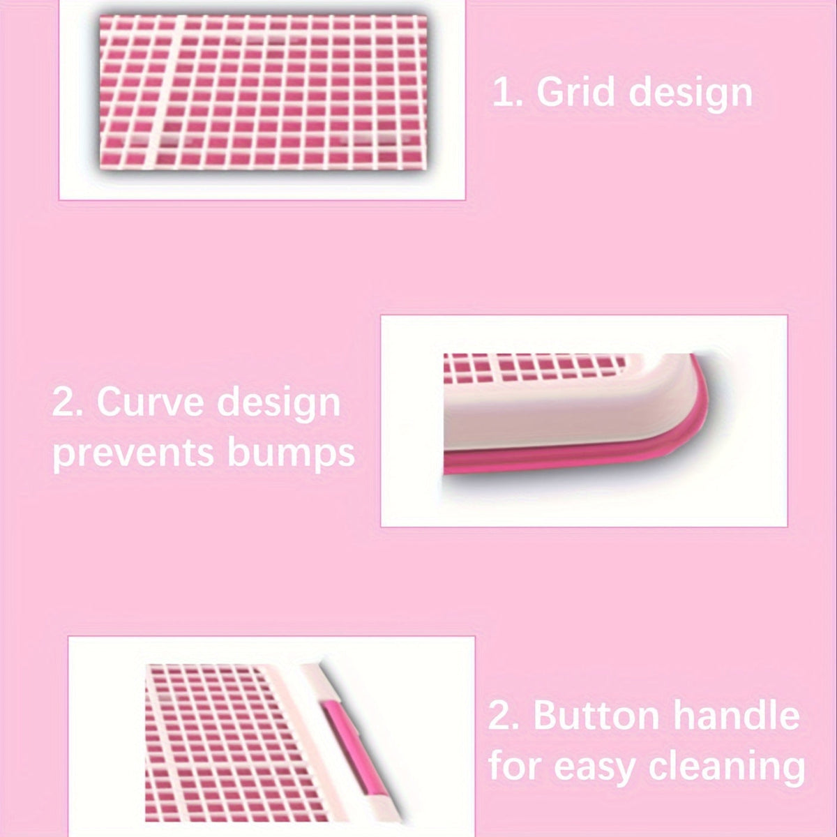 Toilettes d'intérieur pour petits chiens avec grille anti-piétinement creuse – Bac à litière hygiénique à drainage facile pour chiens de petites races, chiots et chiens de type Teddy, solution d'apprentissage de la propreté pour animaux de compagnie.