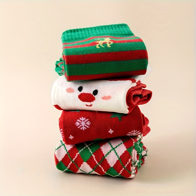 Chaussettes de Noël, 30 paires, motifs de fête amusants : rennes, Père Noël, flocons de neige, pain d'épices, sapin de Noël, chaussettes chaudes à motifs – Coffret cadeau unisexe pour hommes et femmes