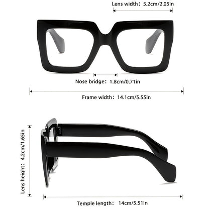Lot de 3 ou 4 paires de lunettes vintage à monture carrée complète et verres transparents en polycarbonate pour femmes et hommes - Style rétro pour le bureau ou le quotidien, montures anti-lumière bleue