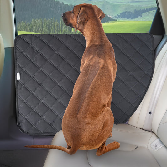 Protection de portière de voiture anti-rayures pour chien, lot de 2 – Housse de protection résistante aux taches pour intérieur de voiture, camion ou SUV, protection de panneau de porte facile à installer, noir