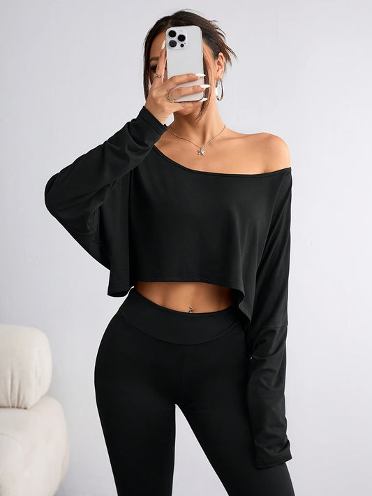 T-shirt pour femme à épaules dénudées et manches chauve-souris, haut décontracté coupe ample, manches courtes, rayé noir et blanc, mode estivale XS S M L XL
