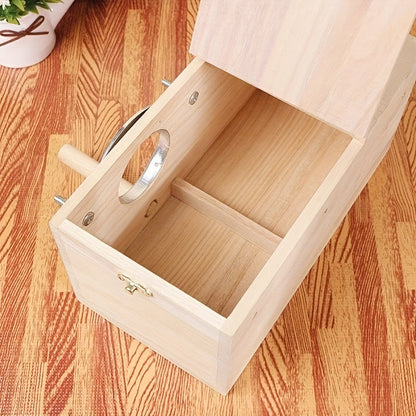 Nichoir en bois pour perruches, ondulées et calopsittes – Nichoir d'élevage en bois naturel, accessoire de cage confortable – Habitat de nidification sûr pour petits oiseaux de compagnie