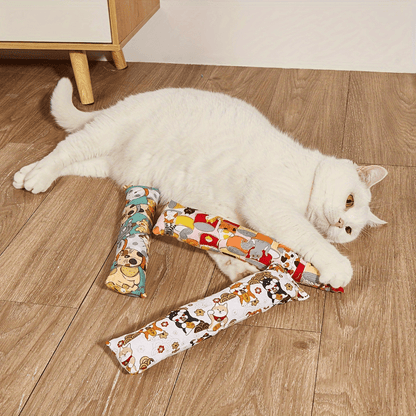 Oreiller jouet à mâcher à l'herbe à chat pour chats d'intérieur - Coussin kicker à la cataire pour soulager le stress, calmer l'ennui, jouet pour chaton, jouet à mâcher dentaire, herbe à chat naturelle, couleur aléatoire, lot de 1 ou 2, cadeau