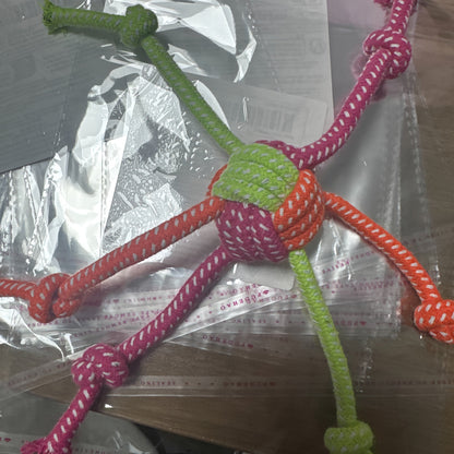 Lot de 2 jouets corde robustes pour chiens destructeurs – Jouet de traction ultra-résistant avec coutures renforcées, corde non toxique pour le nettoyage des dents des chiots et chiens adultes, alternative durable à l'os à mâcher