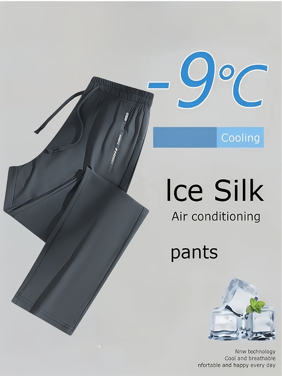 Women's Quick-Dry Ice Fiber Pants Lightweight Breathable Athletic Trousers Zipper Pockets Elastic Waist Hot Weather Golf Gym Casual Summer Outdoor Pants XS S M L XL XXL | Lake Blue Black Olive Green Burgundy Grey