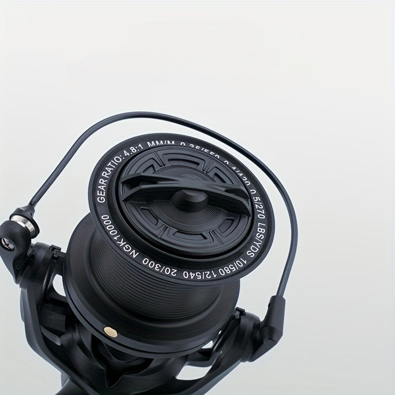 Moulinet spinning robuste pour eau salée 8000 10000 14000, moulinet de pêche en haute mer, corps en métal, grande capacité de ligne, ambidextre, pour gros poissons, pêche en surfcasting