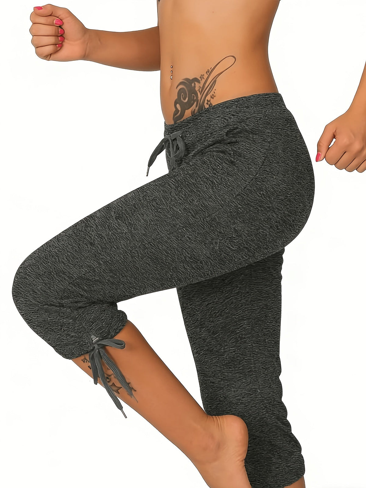 Lot de 4 pantalons courts légers pour femme – Pantacourts amples à taille cordon, bas d'été décontractés et respirants, tailles S-XXL, assortiments de couleurs variés