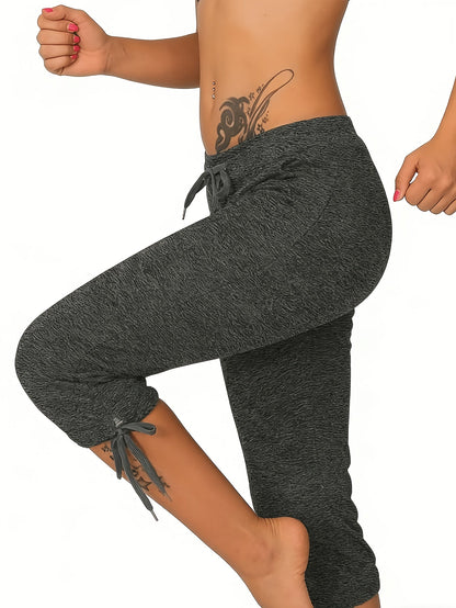 Lot de 4 pantalons courts légers pour femme – Pantacourts amples à taille cordon, bas d'été décontractés et respirants, tailles S-XXL, assortiments de couleurs variés