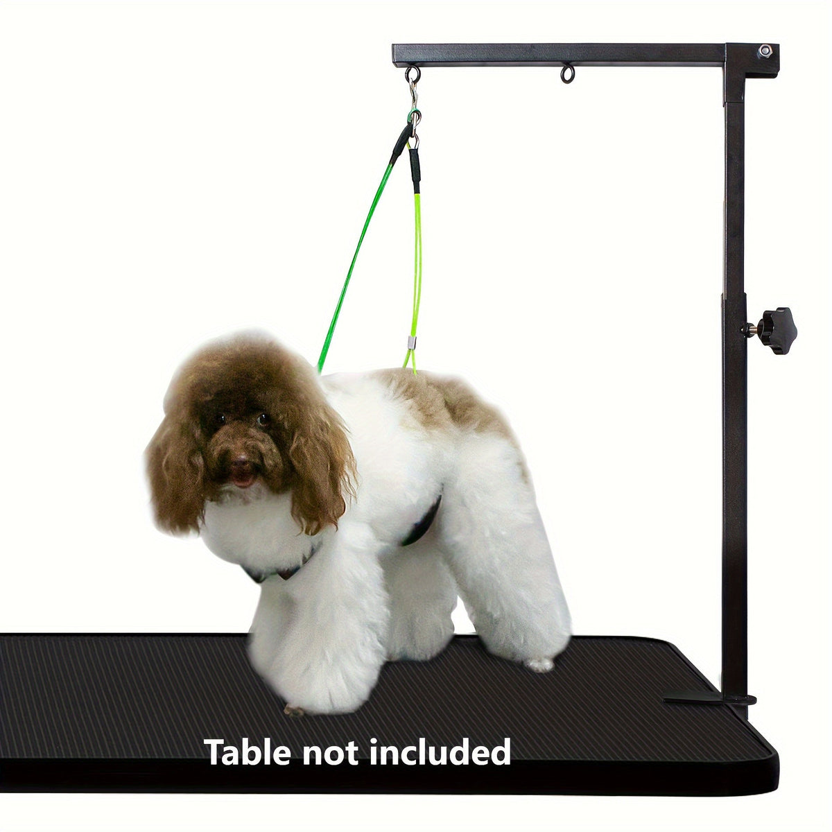 Bras de toilettage réglable et pliable avec pince pour table – Support de hanche et boucle 2-en-1 pour table de toilettage, hauteur 20-33 pouces (50-84 cm), bras de contention portable pour petits chiens et chiots, table non incluse