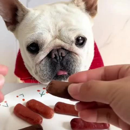 Friandises pour chien au canard séché, poulet lyophilisé, tendres et moelleuses, récompenses d'éducation, digestibles et saines, saucisse de bœuf, haleine fraîche, pilon de poulet broyé, pour toutes tailles de chien (petit, moyen, grand)