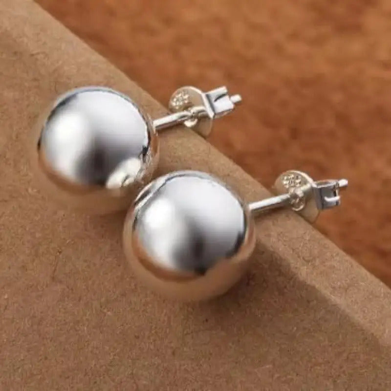 Boucles d'oreilles puces en argent sterling S925, 10 mm, design minimaliste et simple, hypoallergéniques, bijoux de piercing pour usage quotidien, cadeau pour femmes et filles