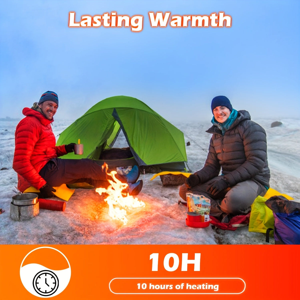 Chaufferettes pour mains et corps activées à l'air, jusqu'à 10 heures de chaleur, ultra fines, inodores, sûres, pour mains, corps et orteils – Lots en vrac de 10 à 280 unités pour le camping, la randonnée et les activités hivernales en plein air