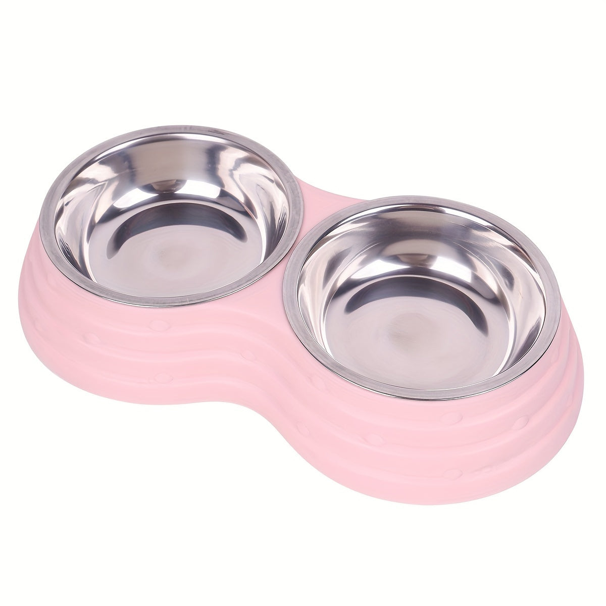 Gamelle double en acier inoxydable pour animaux – Ensemble de deux bols pour nourriture et eau pour chiens et chats de toutes tailles, gamelle durable et inoxydable pour chiens et chats