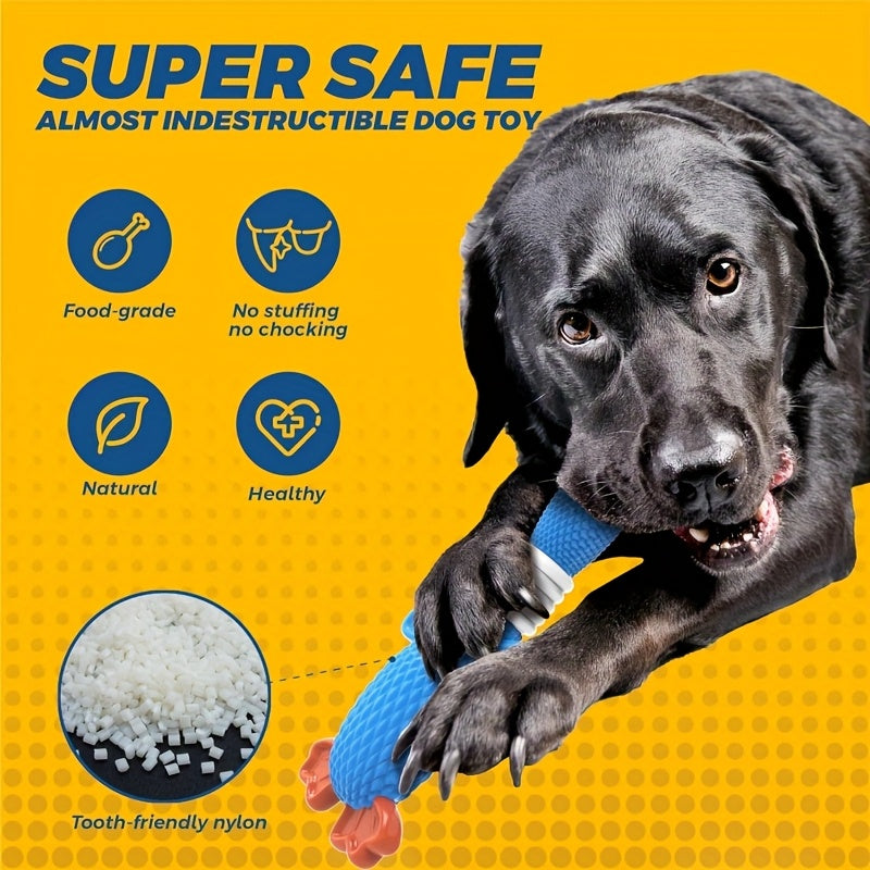 Jouet à mâcher indestructible en nylon en forme d'oie pour chiens destructeurs – Jouet robuste amélioré pour grands et moyens chiens, idéal pour la dentition et le nettoyage des dents, design oie et poisson-clown