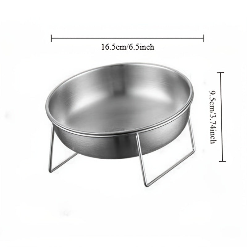 Ensemble de gamelles surélevées pour chien et chat – Gamelles inclinées à 15° en acier inoxydable avec support, design ergonomique anti-étouffement pour petits chiens et chats – Ensemble de 2 gamelles avec support