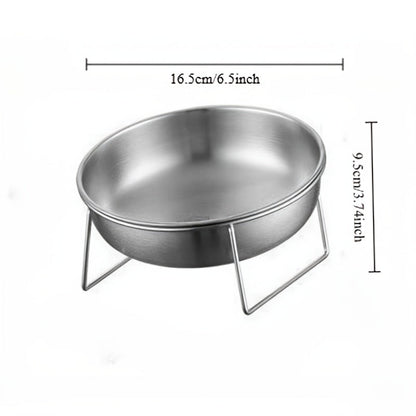 Ensemble de gamelles surélevées pour chien et chat – Gamelles inclinées à 15° en acier inoxydable avec support, design ergonomique anti-étouffement pour petits chiens et chats – Ensemble de 2 gamelles avec support