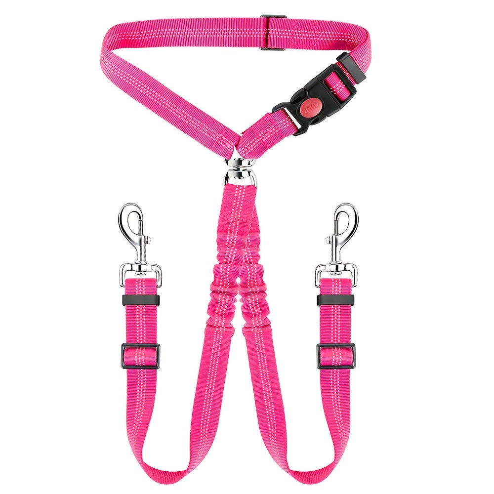 Laisse double pour chien, pivotante à 360° anti-nœuds – Double laisse pour promener deux chiens sans emmêlement, confortable pour petites, moyennes et grandes races, 7 couleurs