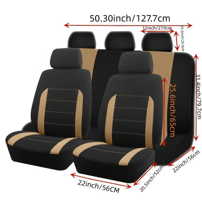 Housses de siège auto, ensemble complet, taille universelle pour 5 places – Tissu respirant et résistant à l'usure avec rembourrage en mousse pour SUV, berline, monospace et camion – Toutes saisons, 10 options de couleur – Velora