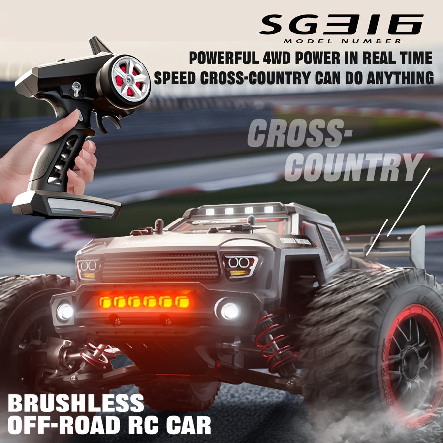 Voiture télécommandée brushless 80 km/h pour adultes - Véhicule tout-terrain 4x4 haute vitesse, contrôle de vitesse entièrement proportionnel, conception structurelle réaliste | Voiture RC professionnelle pour collectionneurs et compétiteurs