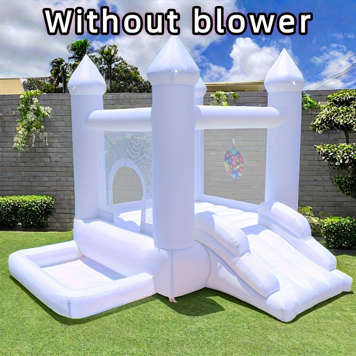 Château gonflable pour enfants avec soufflerie, piscine à balles et toboggan - Château sauteur intérieur/extérieur pour 2-3 enfants, installation facile, tissu Oxford | Cadeau d'anniversaire idéal pour garçons et filles