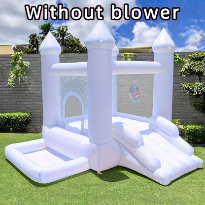Château gonflable pour enfants avec soufflerie, piscine à balles et toboggan - Château sauteur intérieur/extérieur pour 2-3 enfants, installation facile, tissu Oxford | Cadeau d'anniversaire idéal pour garçons et filles