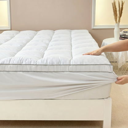 Surmatelas matelassé 1000 GSM rafraîchissant - Protège-matelas ajusté à poches profondes de 20 à 53 cm, doux pour lits simple, double, grand, très grand et très grand californien