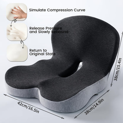 Coussin de siège ergonomique en mousse à mémoire de forme avec soutien lombaire – Coussin antidérapant pour chaise de bureau, fauteuil gaming et siège de voiture pour soulager les douleurs aux hanches et au coccyx, confort prolongé en position assise