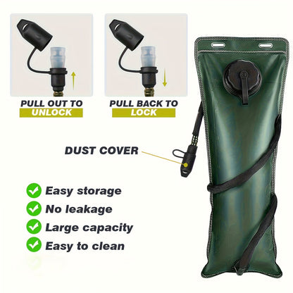 Sac à dos d'hydratation avec poche à eau de 3 L – Sac de randonnée en nylon avec réservoir inclus pour le camping, le trail et les aventures en plein air, disponible en kaki, vert, camouflage et camouflage gris