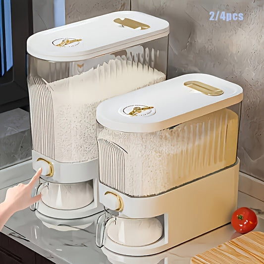 Récipient de stockage alimentaire grande capacité, bac hermétique 5/10 kg, plastique sans BPA pour riz, céréales et noix, organisateur de placard de cuisine avec couvercle – Options 5 kg/10 kg