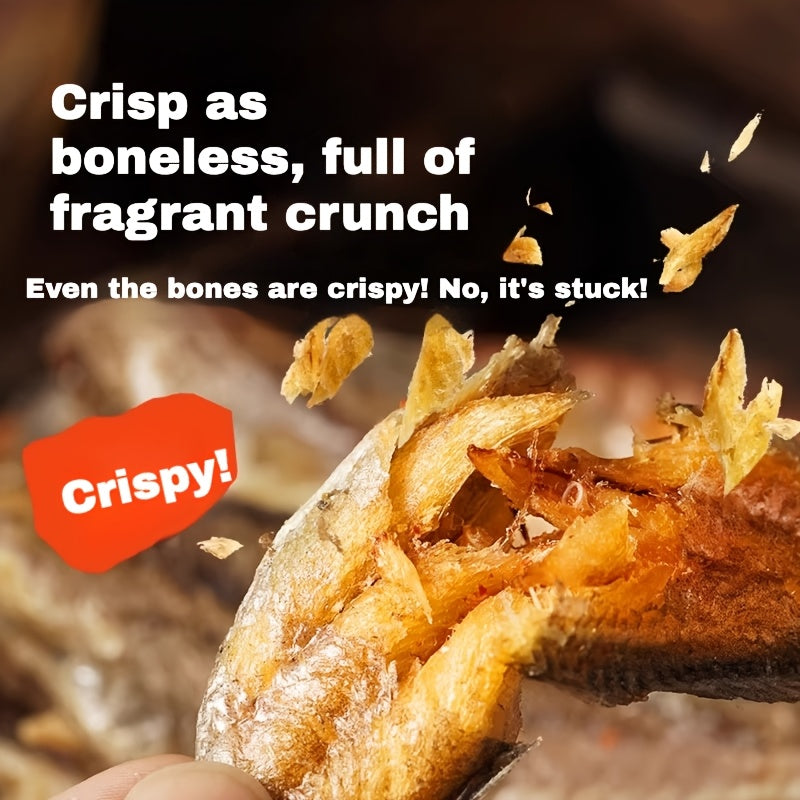 Collations de poissons entiers croustillants, lot de 5 (30 g chacun) – Chips de fruits de mer asiatiques prêtes à manger, encas croustillant riche en protéines pour les collations, les boîtes à lunch et les déplacements.