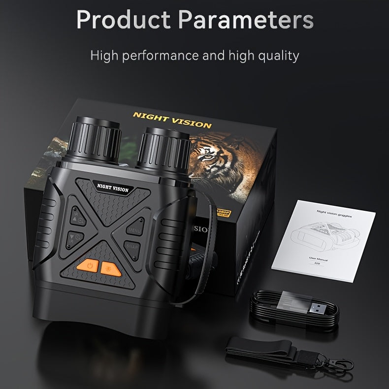 Jumelles de vision nocturne 4K pour adultes – Zoom numérique 10x, écran HD 2,8", illuminateur infrarouge 7 niveaux, photo et vidéo 12 MP, rechargeables – Parfaites pour la chasse, le bateau et l'exploration en plein air, cadeau pour hommes