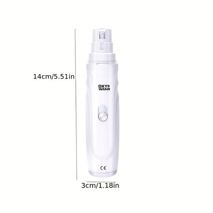 Lime à ongles électrique pour chiens et chats – Ponceuse à griffes silencieuse rechargeable par USB avec 2 vitesses et 3 tailles d'ouverture, outil de soin sécurisé à faible niveau sonore