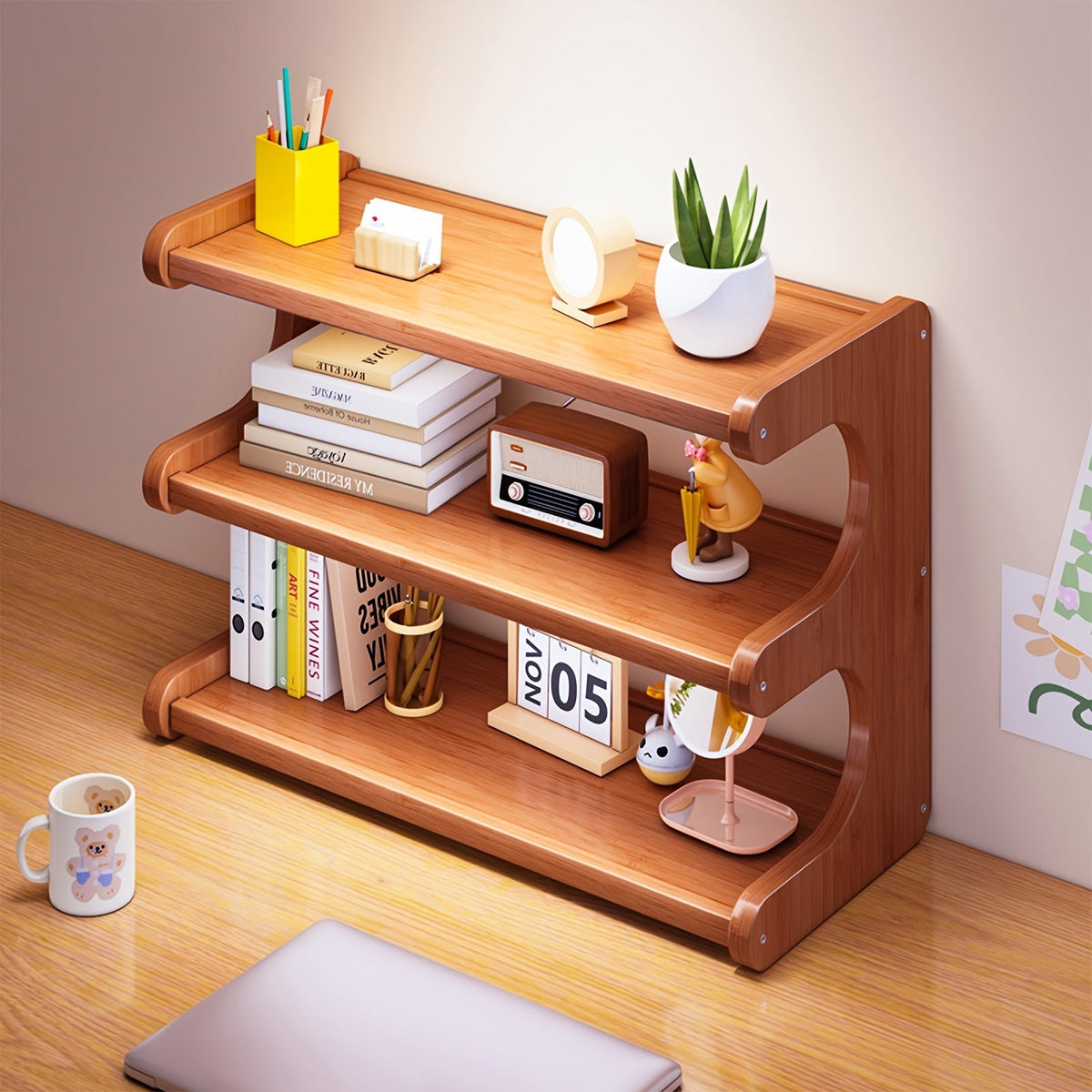 Meuble à chaussures 3/5/6 niveaux effet bois | Organisateur de rangement multi-niveaux gain de place | Étagère à chaussures sur pied facile à monter pour entrée, dortoir, placard ou chambre | Marron