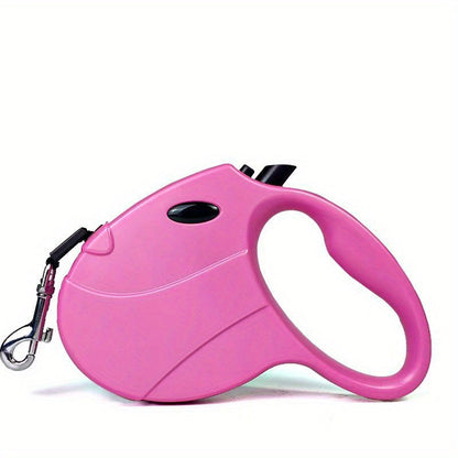LED Retractable Dog Leash 16 Feet with Built-In Lights – Adjustable Durable PVC Traction Line for Small and Medium Dogs, Lighted Safety Leash for Night Walks & Jogging, One-Button Brake & Lock