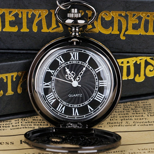 Collier montre de poche à quartz steampunk pour femmes et hommes – Montre pendentif analogique à engrenages creux vintage, collier sautoir, bijou rétro unisexe, cadeau de Noël