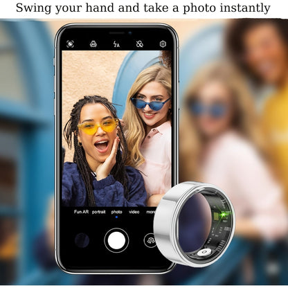 Smart Ring for Women – Fitness Tracker with Heart Rate, Sleep Monitor, Stress & Menstrual Tracking, 100+ Sports Modes, IP68 Waterproof, No Subscription, iPhone & Android