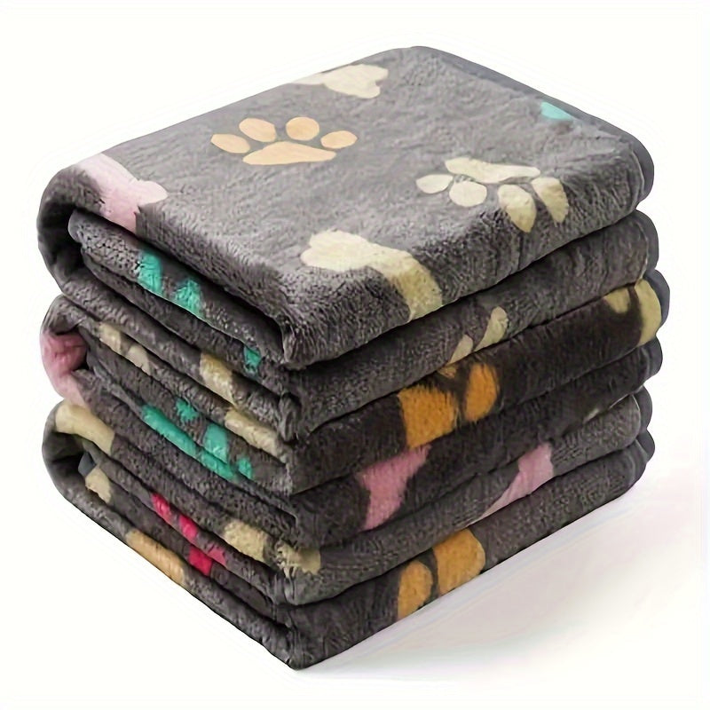 Couverture douillette pour chiens à motif d'os pour petits et moyens chiens - Plaid pour animaux doux, chaud et lavable en machine pour niches, cages, canapés et lits, couverture confortable toutes saisons pour chien