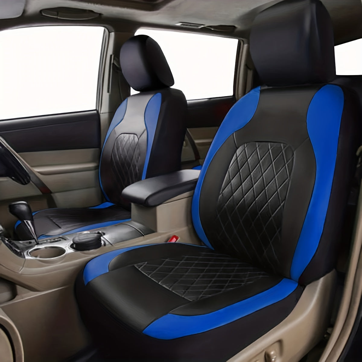 Housses de siège auto universelles en cuir synthétique, imperméables et matelassées, avec rembourrage en mousse, adaptées à toutes les saisons pour voitures, SUV et camions, gris, noir, rouge, bleu, lot de 1 ou 12 pièces