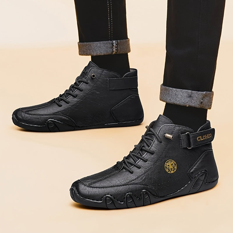 Baskets montantes pour hommes, chaussures décontractées respirantes à lacets, semelle en caoutchouc souple antidérapante, chaussures de marche en extérieur pour hommes, US 7-12, couleurs multiples
