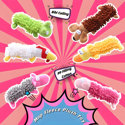 Lot de 6 jouets en peluche grinçants pour chien avec bruit de papier froissé – Jouets interactifs doux et résistants pour petits et moyens chiens, dressage de chiots, jeu en autonomie et complicité avec l'animal